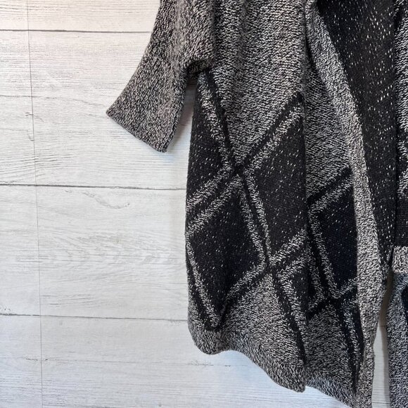 Madewell Cardigan Womens Size XS/S Gray & Black All Angels Batwing Open Front - Picture 7 of 15